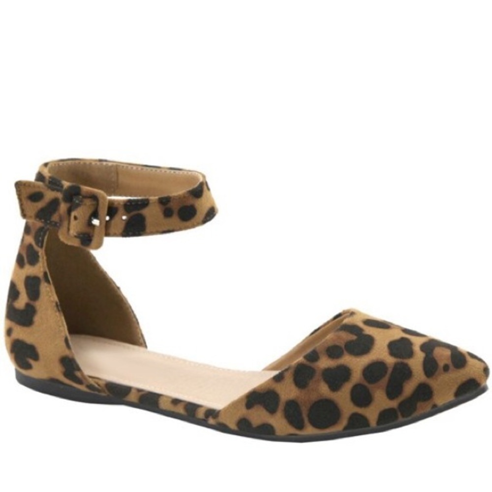 LEOPARD PRINT ANKLE STRAP FLATS - Picture 4 of 4